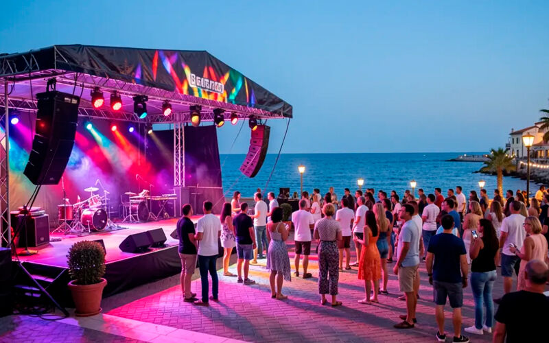Concierto al aire libre en las fiestas de Palamós